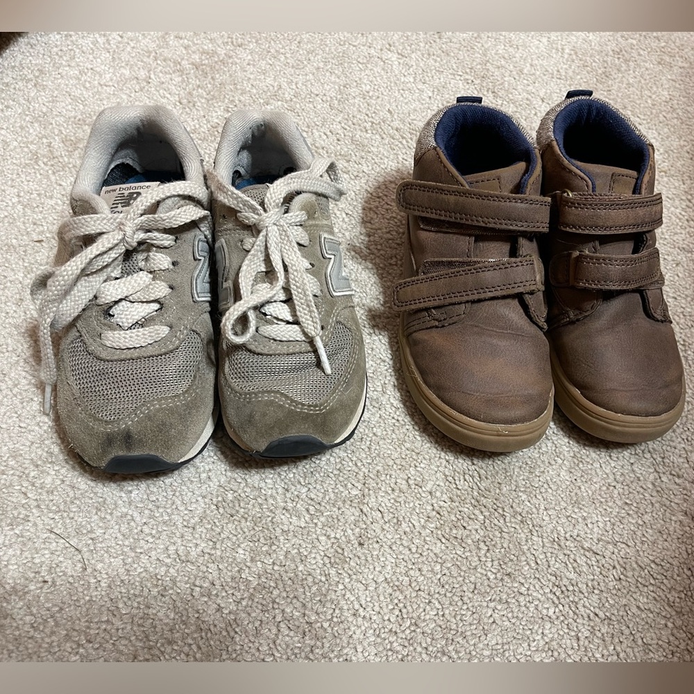 Bundle of size 11 boys shoes - new balance and cat & jack